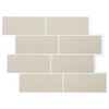 vidaXL Metrolaatta 10 pcs Beige 29 x 21 cm Polyuretaani ja PET