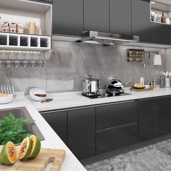 vidaXL Itseliimautuvat huonekalukalvot 2 kpl musta 500x90 cm PVC