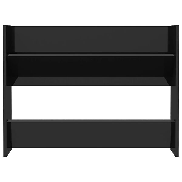 vidaXL Sein&auml;kenk&auml;kaappi korkeakiilto musta 80x18x60 cm tekninen puu