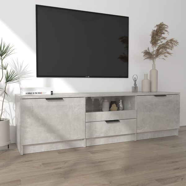 vidaXL TV-taso betoninharmaa 140x35x40 cm tekninen puu