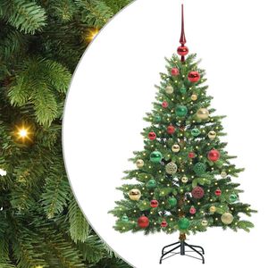 vidaXL Tekojoulukuusi 150 LED-valoilla Vihre&auml; 120 cm PE ja PVC