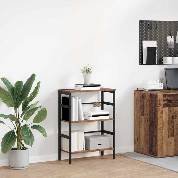 vidaXL Kirjahylly Vanha Puu 60 x 29,5 x 81 cm Tekninen puu