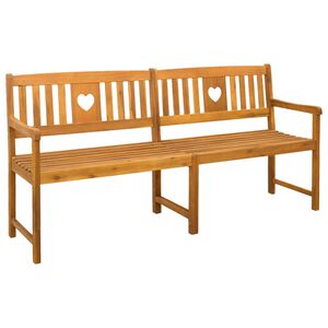 vidaXL Ulkopenkki Luonnollinen 180 x 55,5 x 90 cm Tihe&auml; akasiapuu