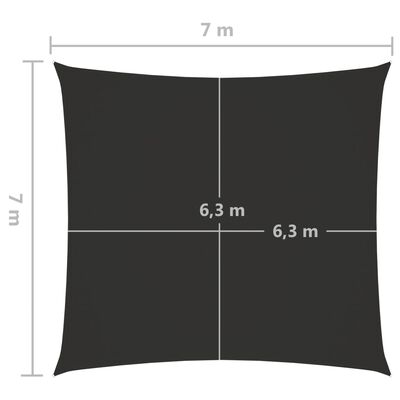 vidaXL Aurinkopurje Oxford-kangas neliönmuotoinen 7x7 m antrasiitti