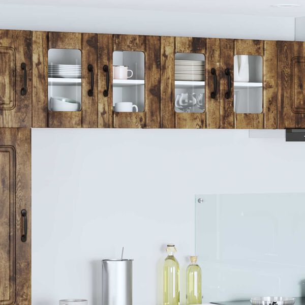 vidaXL Keitti&ouml;kaappi 2 pcs Savup&auml;hkin&auml; 60 x 31 x 40 cm Tekninen puu