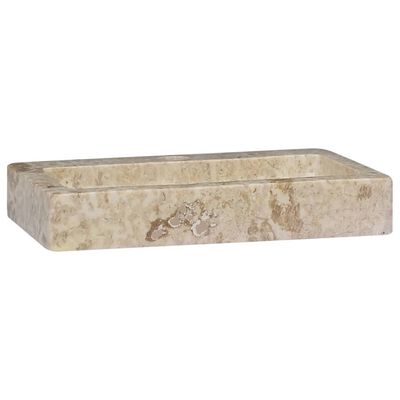 vidaXL Seinäkiinnitettävä Pesuallas kerma 38x24x6,5 cm marmori
