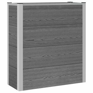 vidaXL Puutarhan Korotettu Kukkalaatikko Harmaa 75 x 30 x 82 cm