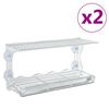 vidaXL Linnun ikkunasy&ouml;tt&ouml;laitteet 2 kpl akryyli 30x12x15 cm