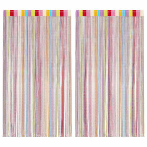 vidaXL String-verhot 2 kpl moniv&auml;rinen 140x250 cm