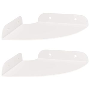 vidaXL Kulma Kelluva Hylly 2 kpl Valkoinen 15 x 15 x 2 cm