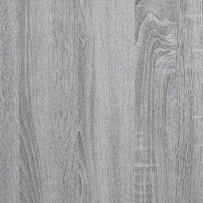 vidaXL Kirjahylly harmaa Sonoma 92x30x102 cm tekninen puu ja metalli