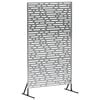 vidaXL Yksityisyysn&auml;ytt&ouml; 100 x 50 x 180 cm Galvanoitu ter&auml;s Hopea