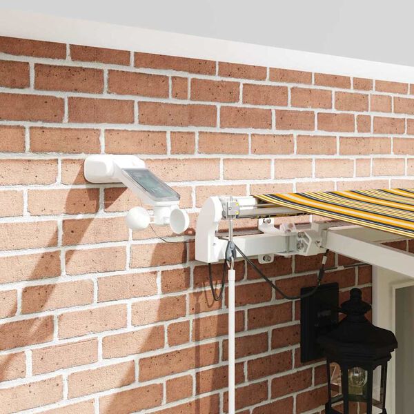 vidaXL Vetoutuva markiisi LED -nauhavalot Moniv&auml;rinen 500 &times; 350 cm