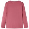 Lasten pitkähihainen T-paita tummanpunainen 92