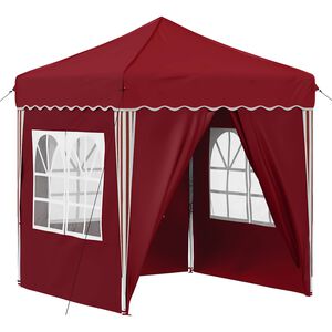 vidaXL Pop-up Juhlateltta 195 x 195 x 245 cm Burgundi Oxford-kangas