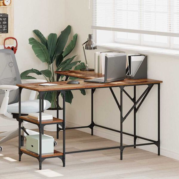 vidaXL P&ouml;yt&auml; Vanha Puu 139 x 139 x 75 cm Tekninen puu