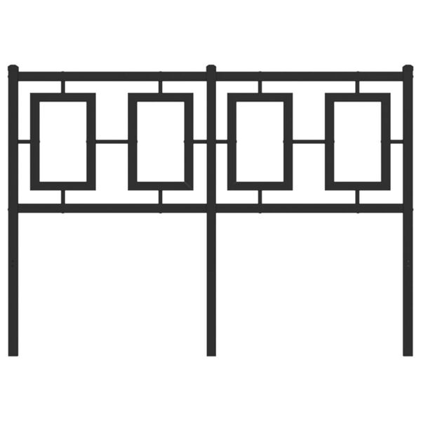 vidaXL Metallinen sängynpääty musta 120 cm