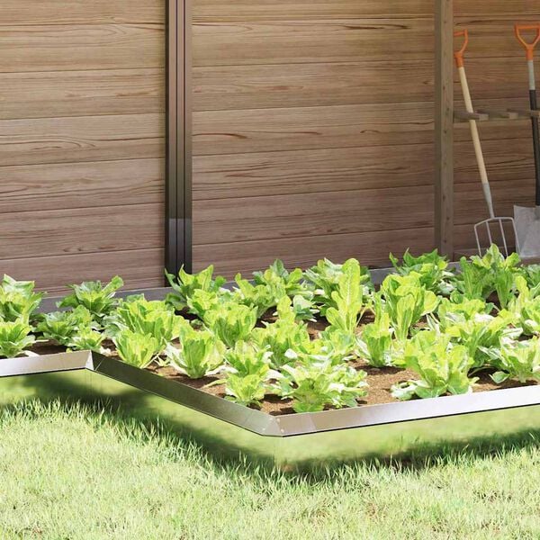 vidaXL Etanaaita 4 pcs Hopea 13,5 x 13,5 x 25 cm Ruostumaton ter&auml;s