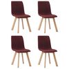 vidaXL Ruokatuolit 4 kpl viininpunainen kangas