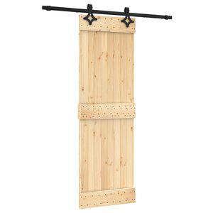 vidaXL Liukuovi 70 x 210 cm Massiivinen m&auml;nty (k&auml;sittelem&auml;t&ouml;n)