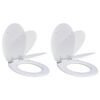 vidaXL WC-istuimet soft-close kansilla 2 kpl MDF valkoinen