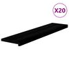 vidaXL Askelmat 20 kpl ruskeanmusta 110x25x2 cm t&auml;ysi tammi
