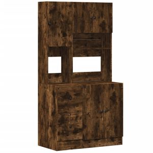 vidaXL Keitti&ouml;kaappi savutammi 95x50x180 cm tekninen puu
