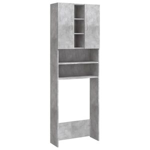 vidaXL Pesukonekaappi betoninharmaa 64x25,5x190 cm