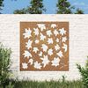 vidaXL Puutarhasein&auml;koriste 55x55 cm corten ter&auml;s vaahteranlehtikuvio