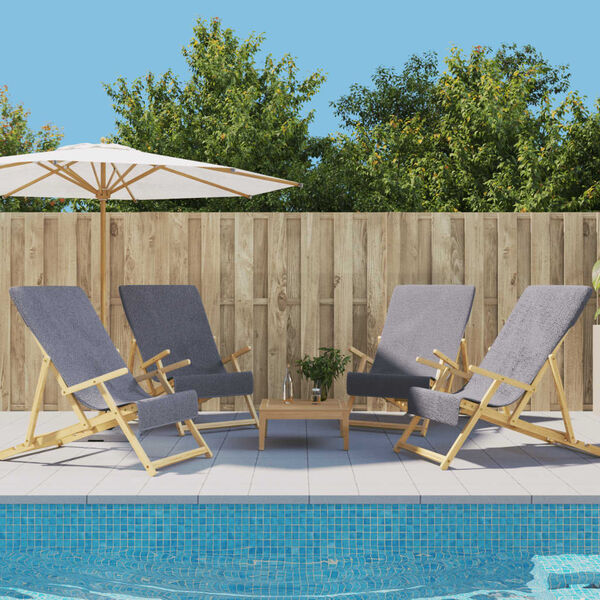 vidaXL Rantapyyhkeet 4 kpl antrasiitti 60x135 cm kangas 400 GSM