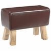 vidaXL Penkki 60 x 30 x 45 cm Aitoa Nahkaa Tumma ruskea
