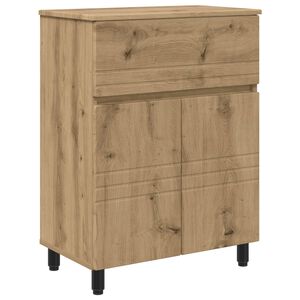 vidaXL Kylpyhuoneen peilikaappi Artisaanitammi 60 x 35 x 80 cm