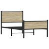vidaXL Metallinen sängynrunko ilman patjaa sonoma tammi 107x203 cm