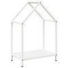 vidaXL Polttopuuteline valkoinen 40x25x60 cm kylm&auml;valssattua ter&auml;st&auml;