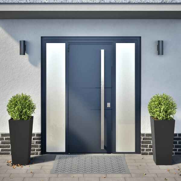 vidaXL Puutarhan kukkalaatikot 2 kpl musta 35x35x75 cm ter&auml;s