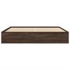 vidaXL S&auml;ngynrunko ilman patjaa ruskea Tammi 180x200 cm tekninen puu