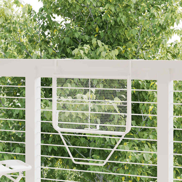 vidaXL Parvekep&ouml;yt&auml; valkoinen 60x40 cm ter&auml;s