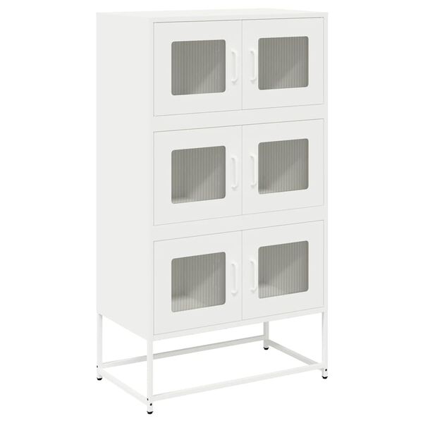 vidaXL Highboard Valkoinen 68x39x123 cm Teräs