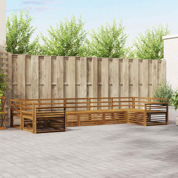 vidaXL Sohvasarjat 7 pcs Luonnollinen Tihe&auml; akasiapuu