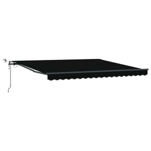 vidaXL Aurinkovarjon kangas Musta 400 &times; 300 cm Polyesteri