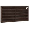 vidaXL Vitriinikaappi ruskea tammi 100x8,5x50 cm tekninen puu
