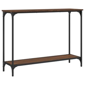 vidaXL Konsolip&ouml;yt&auml; ruskea tammi 101x30,5x75 cm tekninen puu