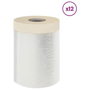 vidaXL P&ouml;lylakana liimalla 12 kpl L&auml;pin&auml;kyv&auml; 30 x 3300 cm HDPE