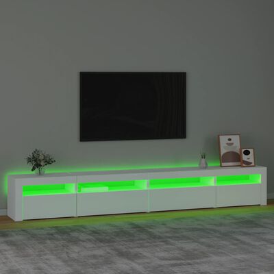 vidaXL TV-taso LED-valoilla valkoinen 270x35x40 cm