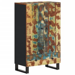 vidaXL Senkki laatikolla 60x33x100 cm kierr&auml;tetty t&auml;yspuu ja rauta