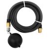 vidaXL Imuletku messinkiliittimill&auml; musta 1,1" 20 m PVC