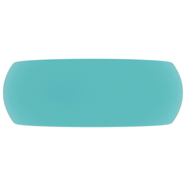 vidaXL Ylellinen pesuallas py&ouml;re&auml; matta vaaleanvihre&auml; 40x15 cm keraami