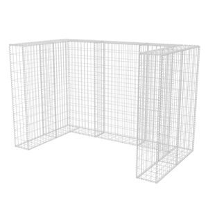 vidaXL Kivikoriaita kahdelle roska-astialle 180x100x120 cm