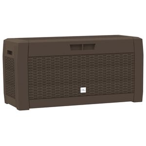 vidaXL Puutarhan varastoarkku ruskea 119x48x60 cm polypropeeni