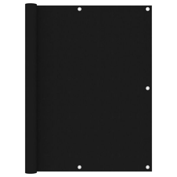 vidaXL Parvekkeen suoja musta 120x600 cm Oxford kangas